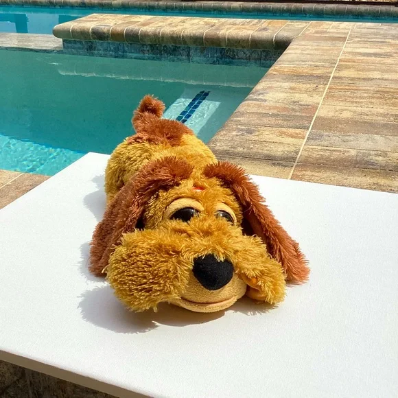 Gundfun Droopy Snoring Dog Plush 14" Long Light Brown Hanging Jowls Stuffed Toy - Picture 1 of 7